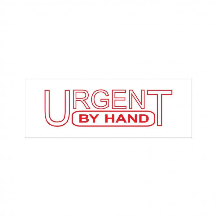 Urgent By Hand Stock Stamp 4911/164 38x14mm